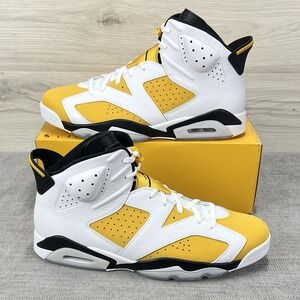 Air Jordan 6 Retro White Yellow Ochre Black New CT8529-170 Men's Size 17